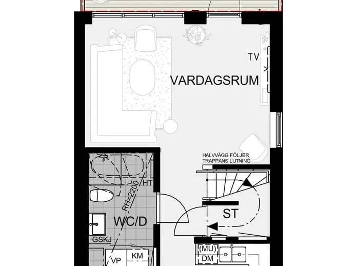 Floor plan for Södra Parkbygatan 9