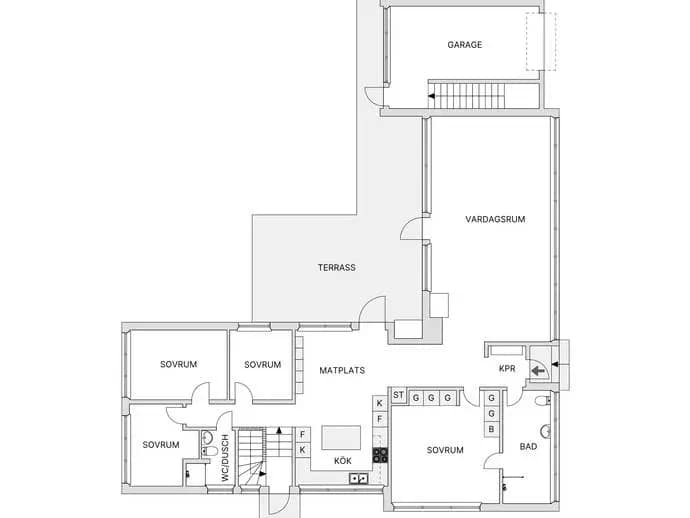Floor plan for Templaregatan 4