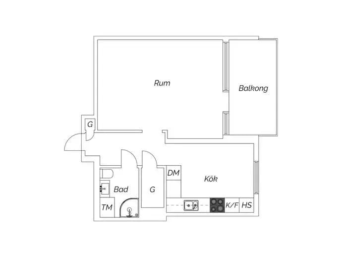 Floor plan for Frans Malmrosgatan 49B