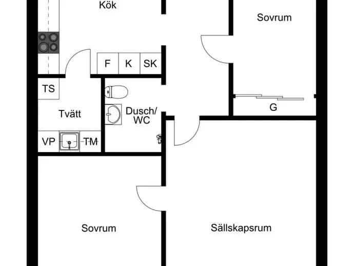 Planritning för Mangårdsvägen 34C