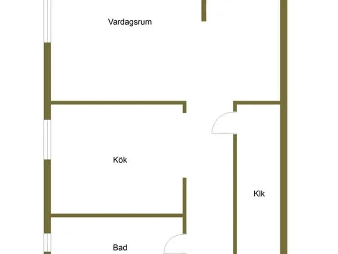 Planritning för Björkebogatan 8F