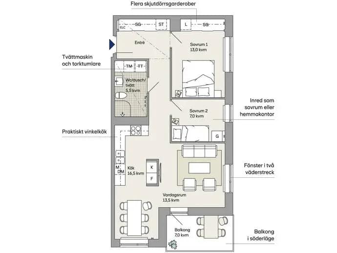 Planritning för Kunskapsgatan 23