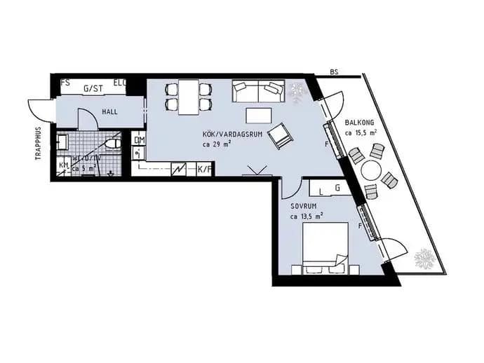 Floor plan for Krogabäcksvägen 30