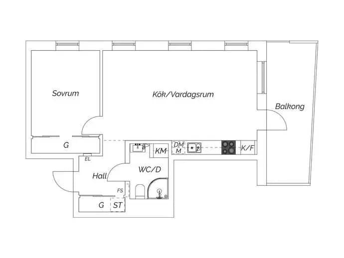 Floor plan for Valthornsgatan 6
