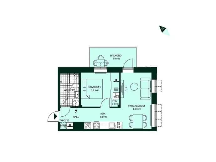 Floor plan for Lilla Regementsvägen 51