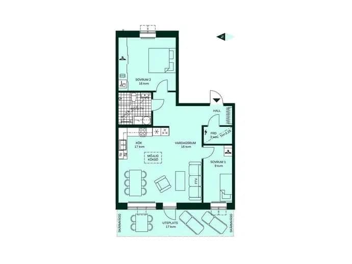 Floor plan for Lilla Regementsvägen 47