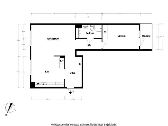 Planritning för Mölndalsvägen 63