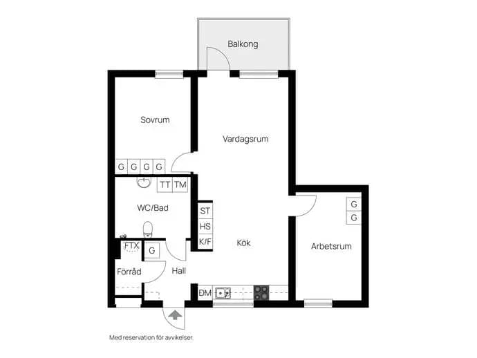 Planritning för Lertagsvägen 29 J