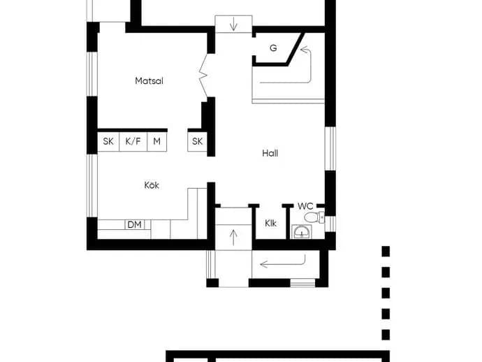 Planritning för Gahns väg 4F