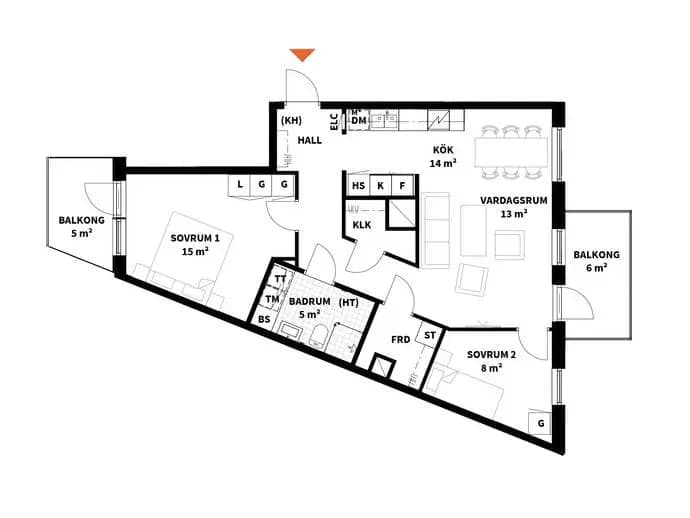 Planritning för Ägirgatan 18