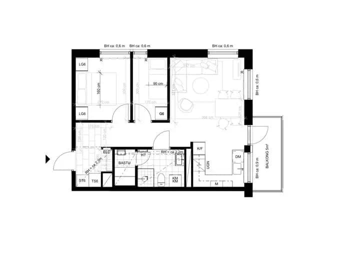 Planritning för Kabinbanevägen 14