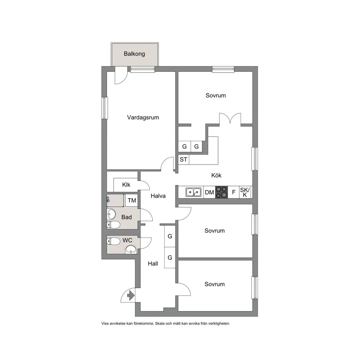 Floor plan for Fasanvägen 29