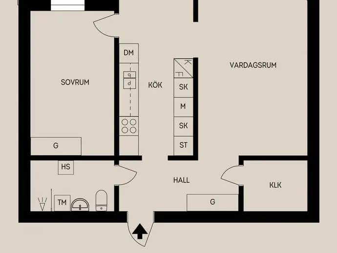 Planritning för Norra Kopparslagargatan 13A