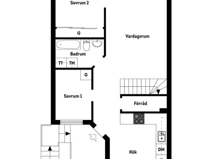 Floor plan for Flottiljvägen 89 D