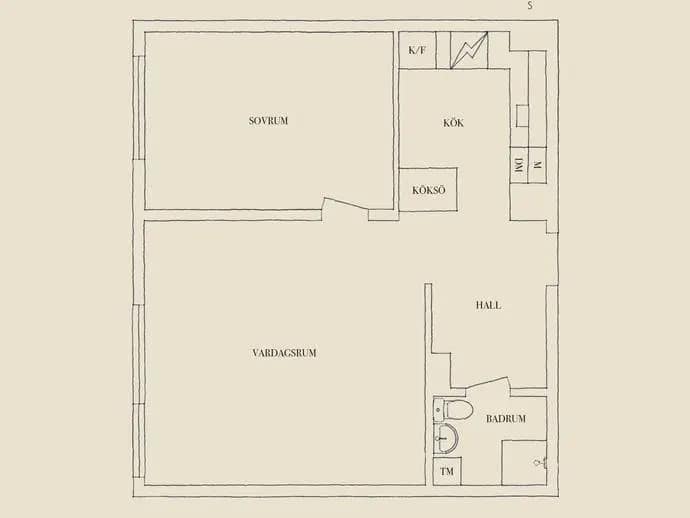 Planritning för Gibraltargatan 19B