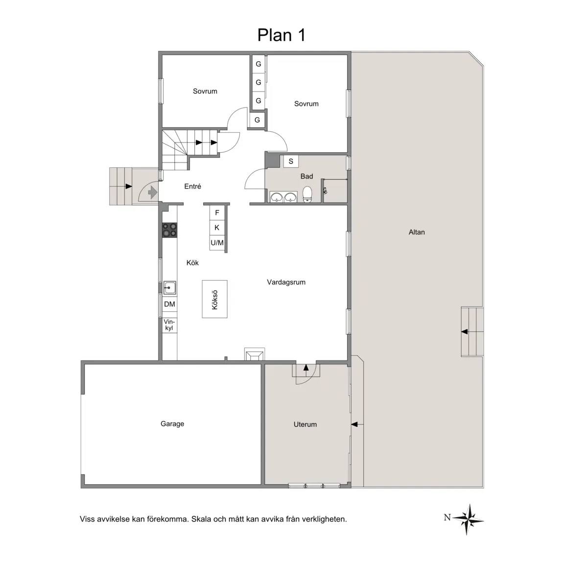 Floor plan for Diskusvägen 22