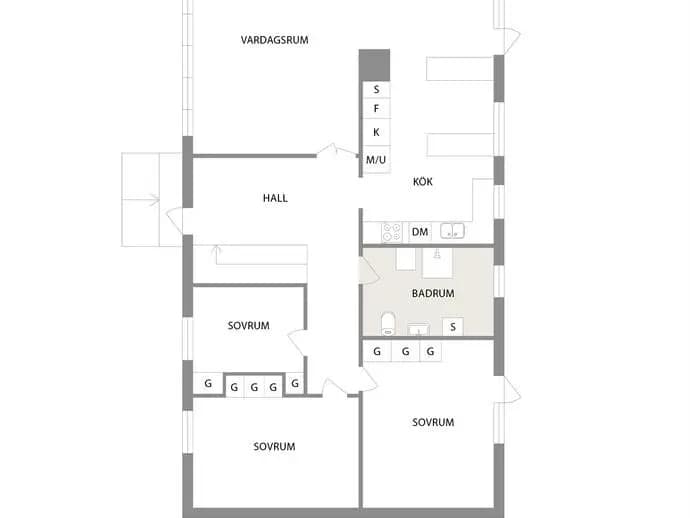 Planritning för Furingstadsvägen 15