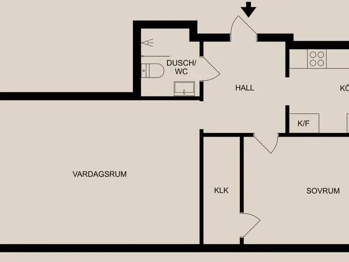 Planritning för Vikbolandsgatan 1
