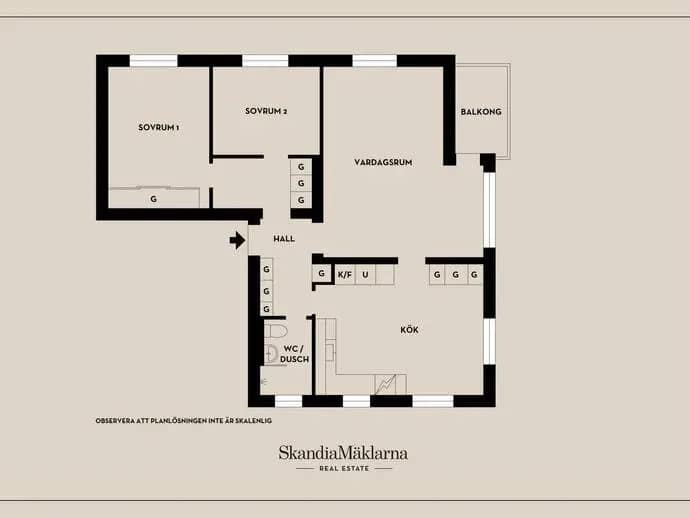 Floor plan for Slaggvägen 11
