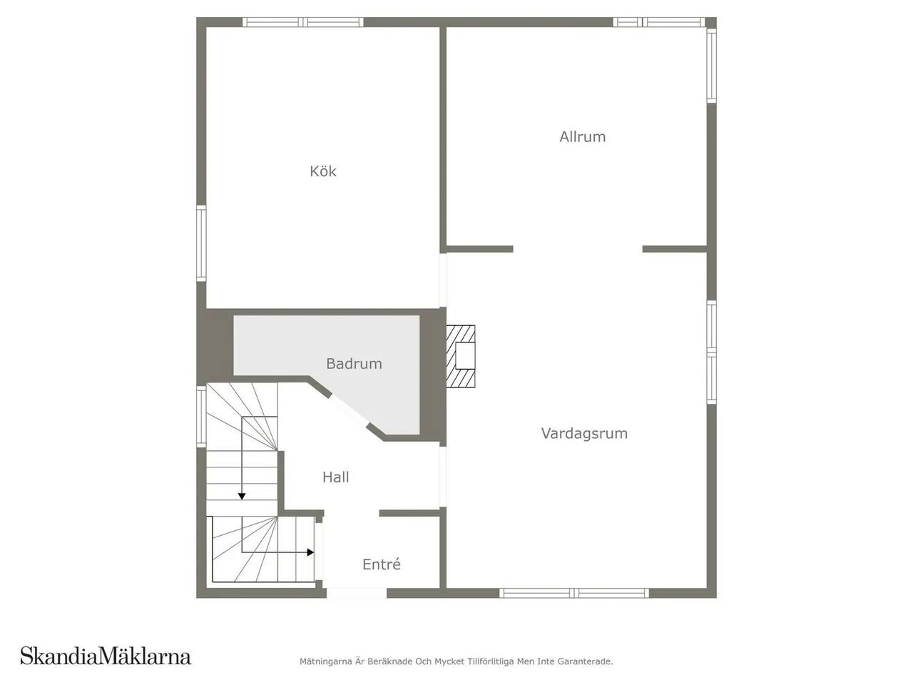 Floor plan for Länsmansgatan 18