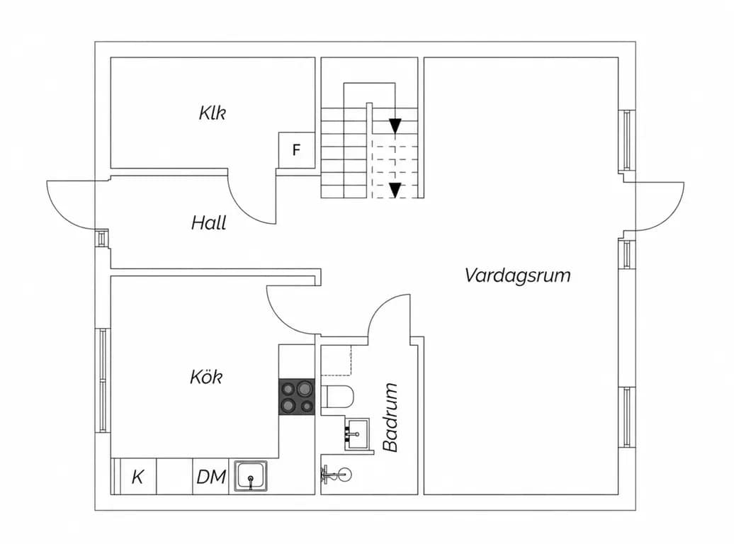 Planritning för Lingonstigen 3C
