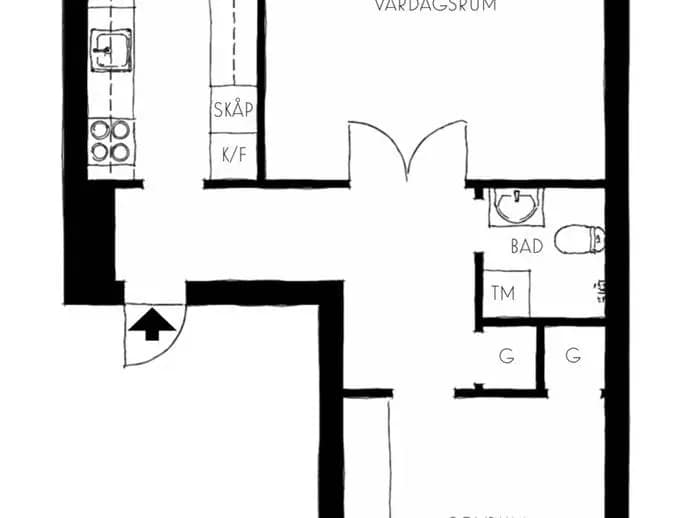 Floor plan for Blommensbergsvägen 161