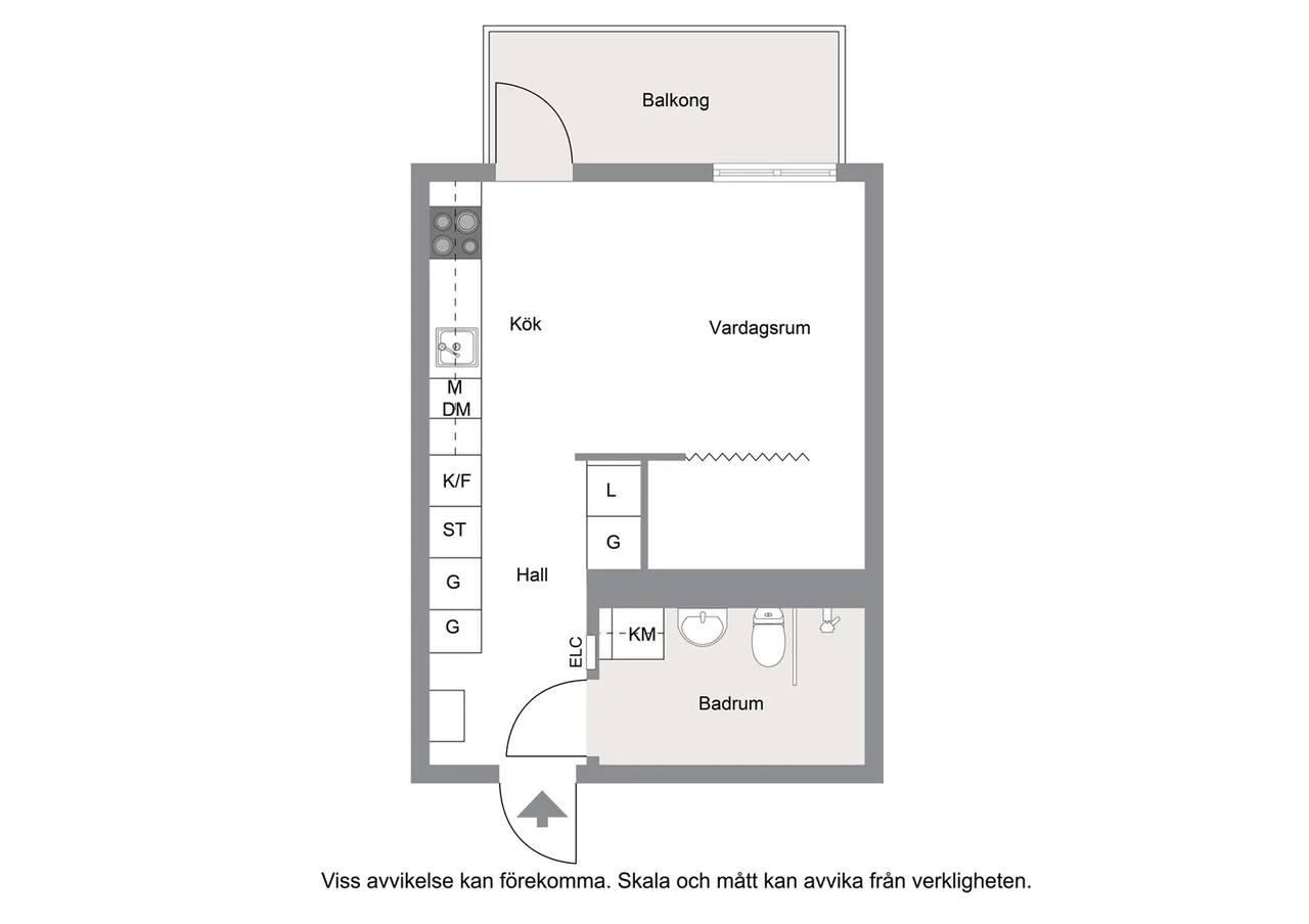 Floor plan for Löfströms Allé 4 D
