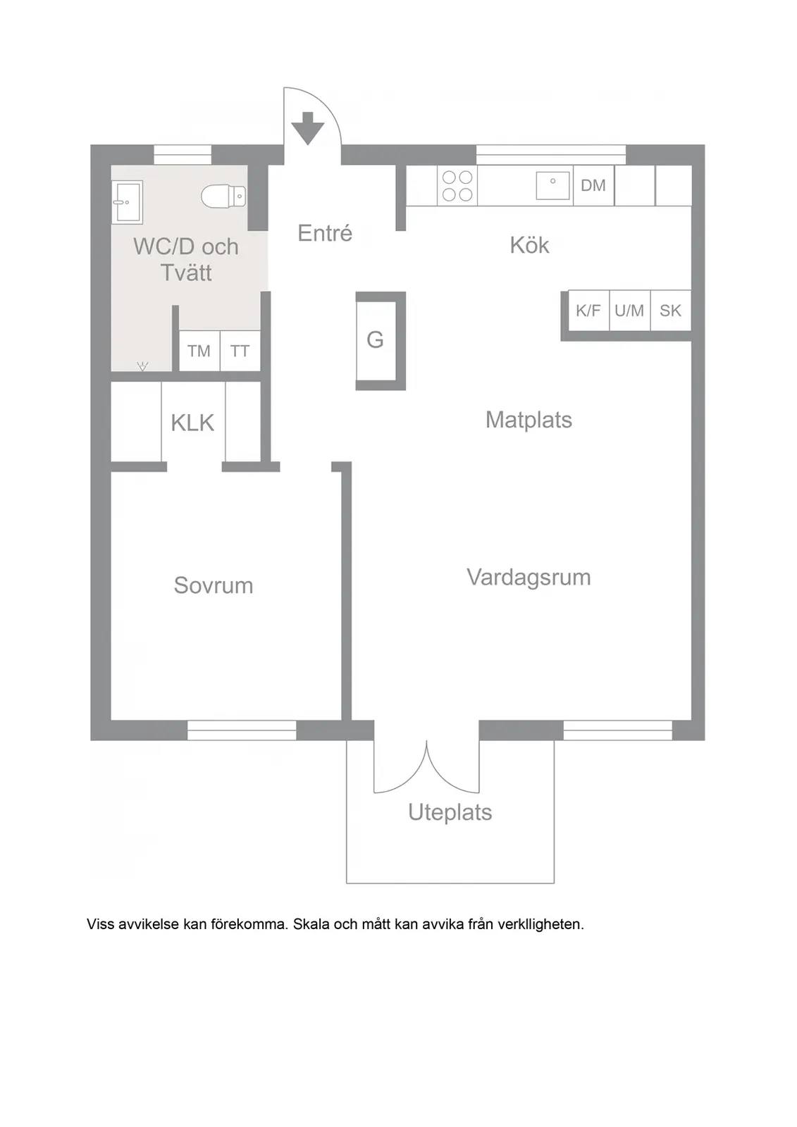 Floor plan for Gränsvägen 1B