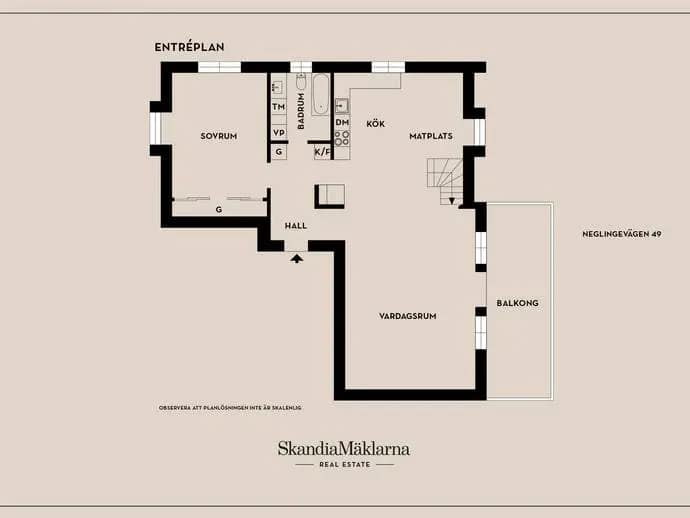 Floor plan for Neglingevägen 49