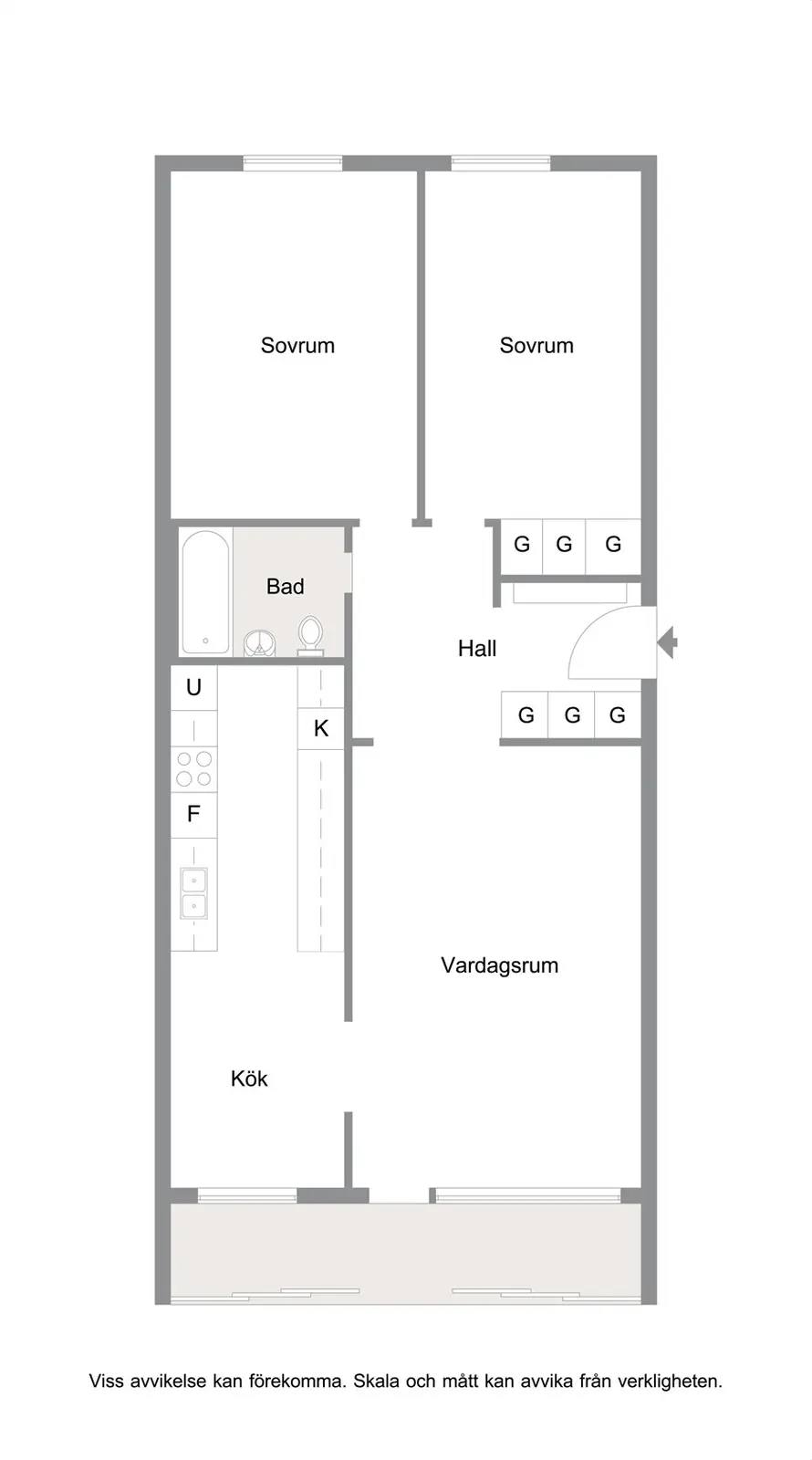 Floor plan for Lorensborgsgatan 5 D
