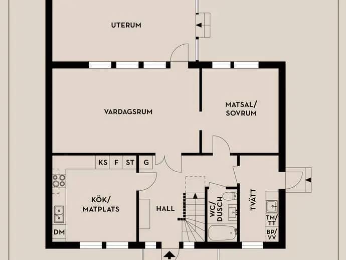 Floor plan for Ugglevägen 12