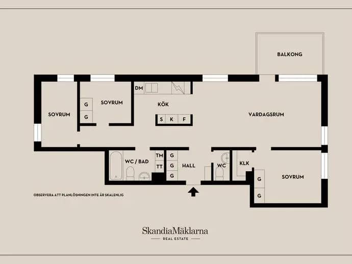 Floor plan for Mattvägen 5