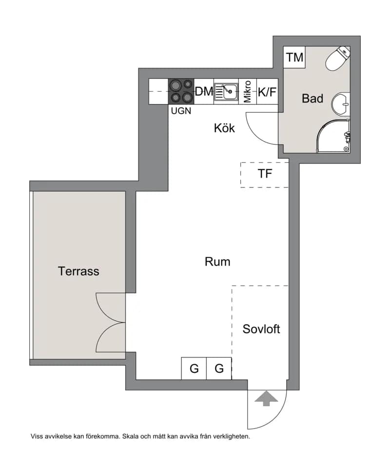 Floor plan for Grindstuvägen 32B