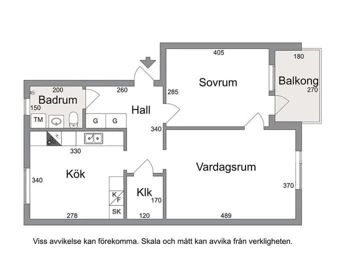 Floor plan for Västra Midvintersgatan 8