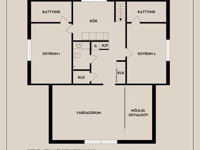 Planritning för Vågsättravägen 14D