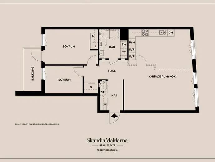 Floor plan for Tegelviksgatan 18