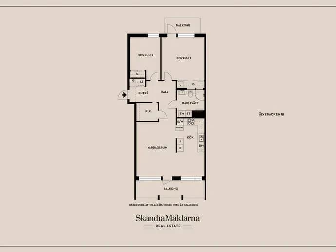 Floor plan for Älvebacken 18