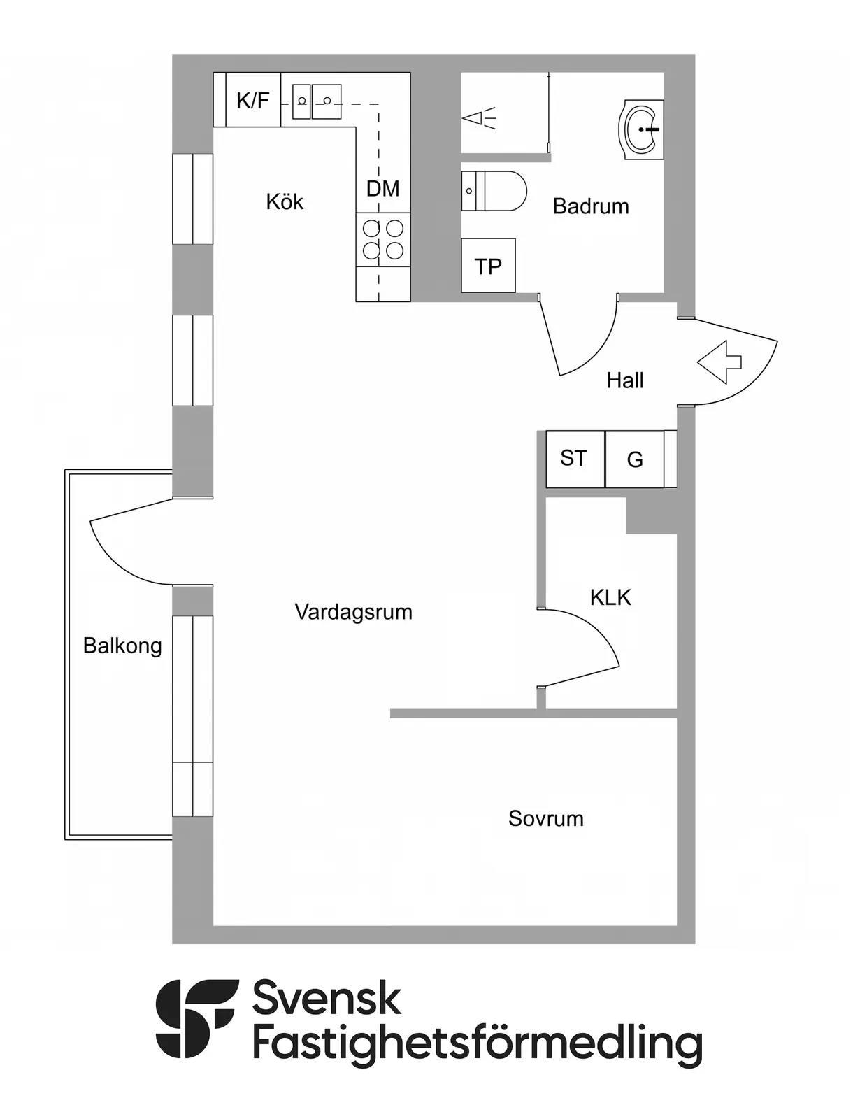 Floor plan for Stenkvistavägen 16