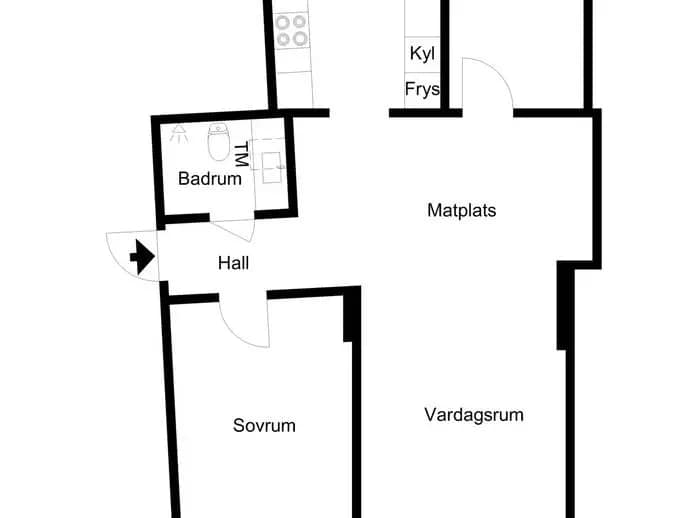Floor plan for Rådhusesplanaden 17D