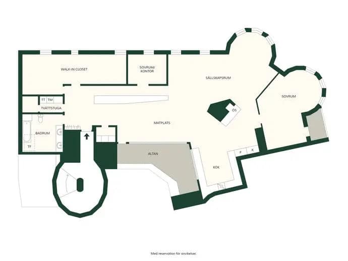 Floor plan for Tomtebogatan 29
