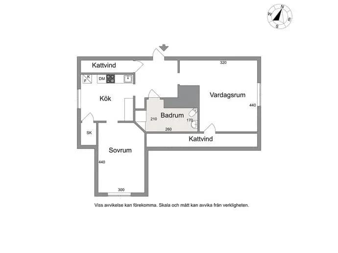 Planritning för Falkvägen 13