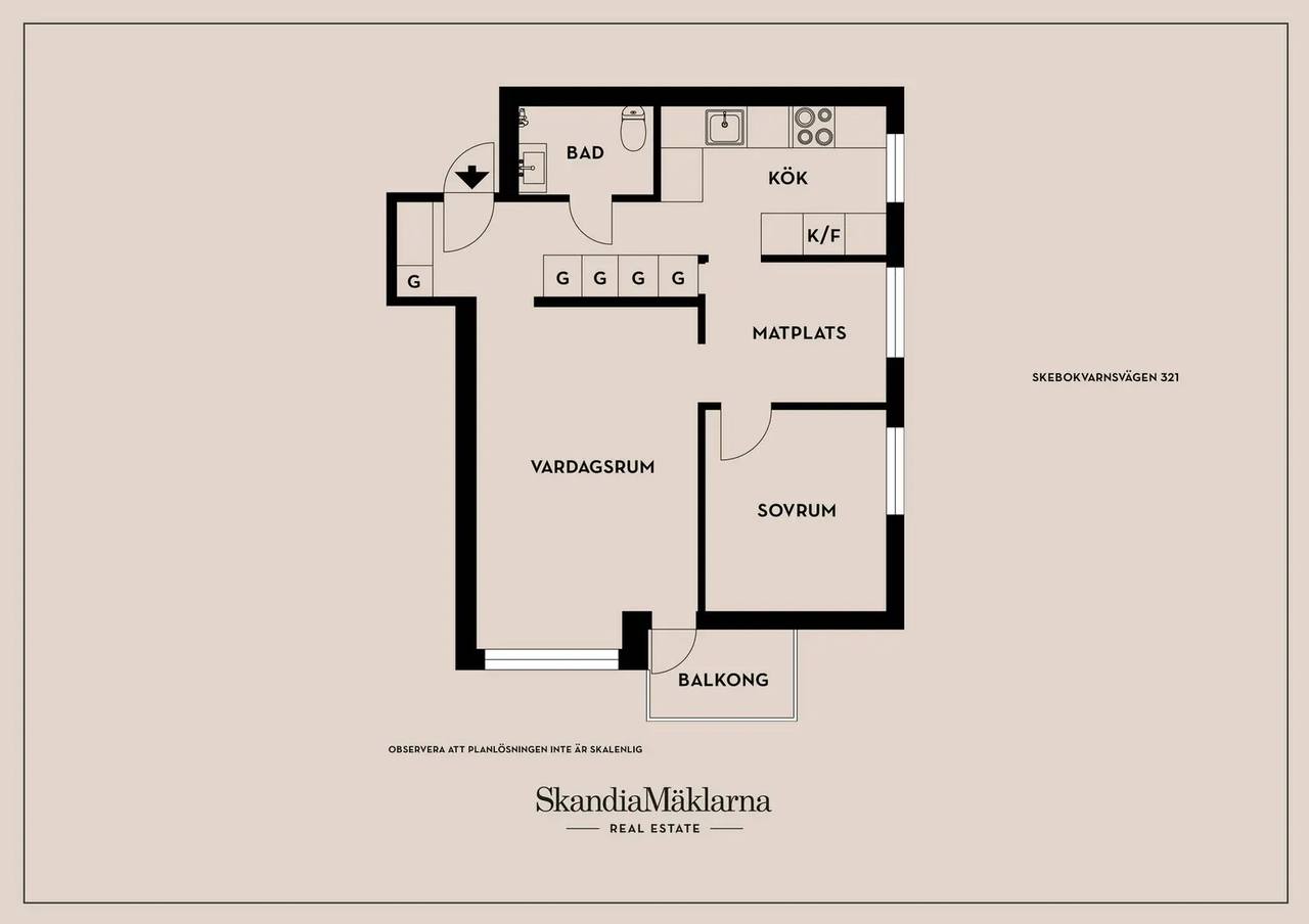 Planritning för Skebokvarnsvägen 321