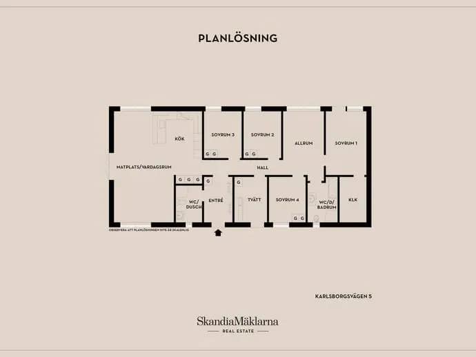 Floor plan for Karlsborgsvägen 5