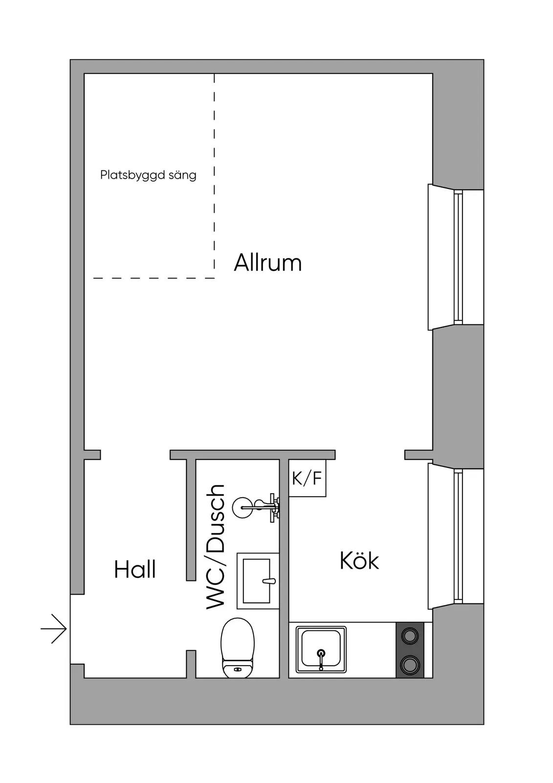 Floor plan for Lindhagensgatan 69
