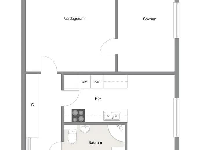 Floor plan for Rullstensvägen 25C