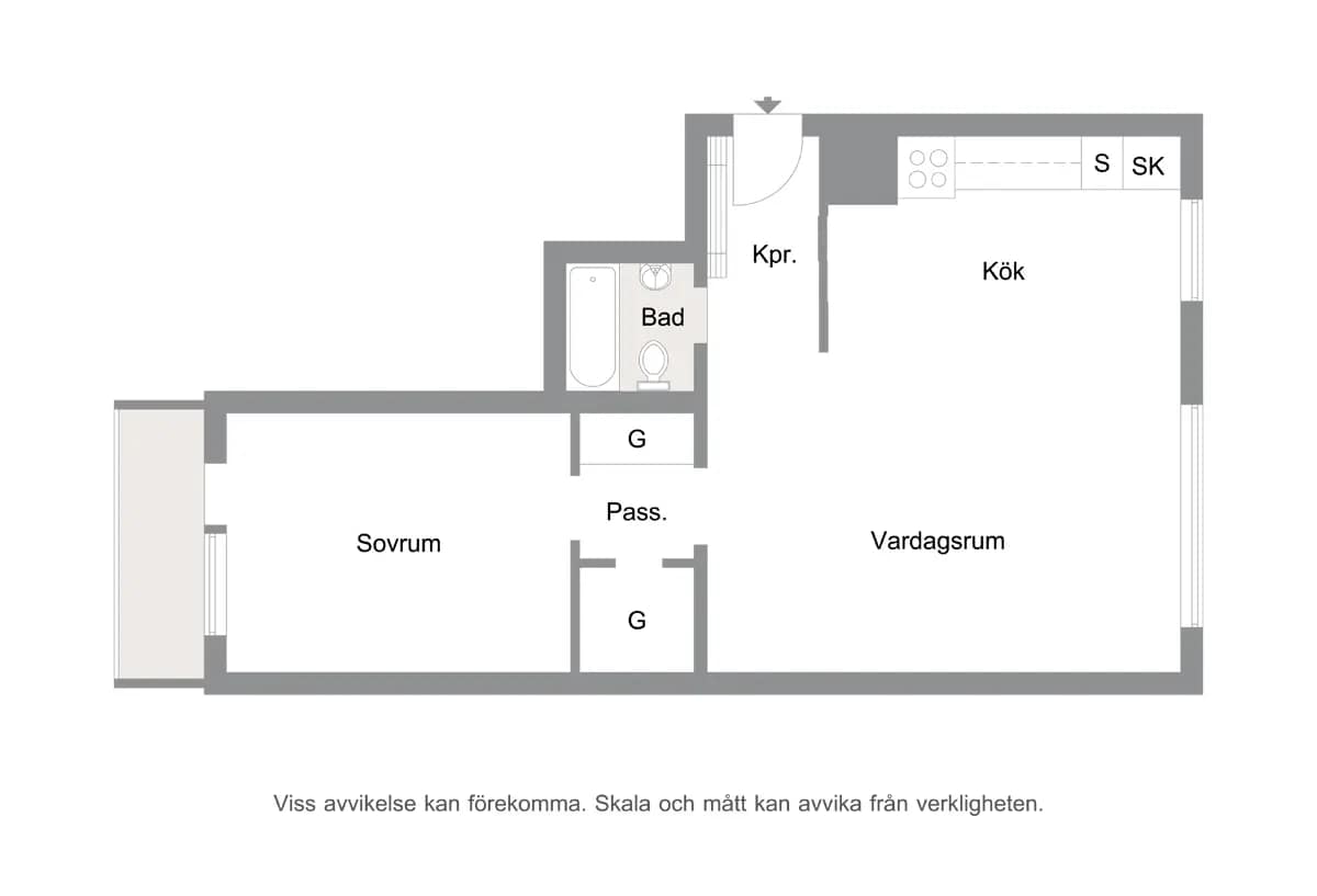 Floor plan for Skvadronsgatan 9A