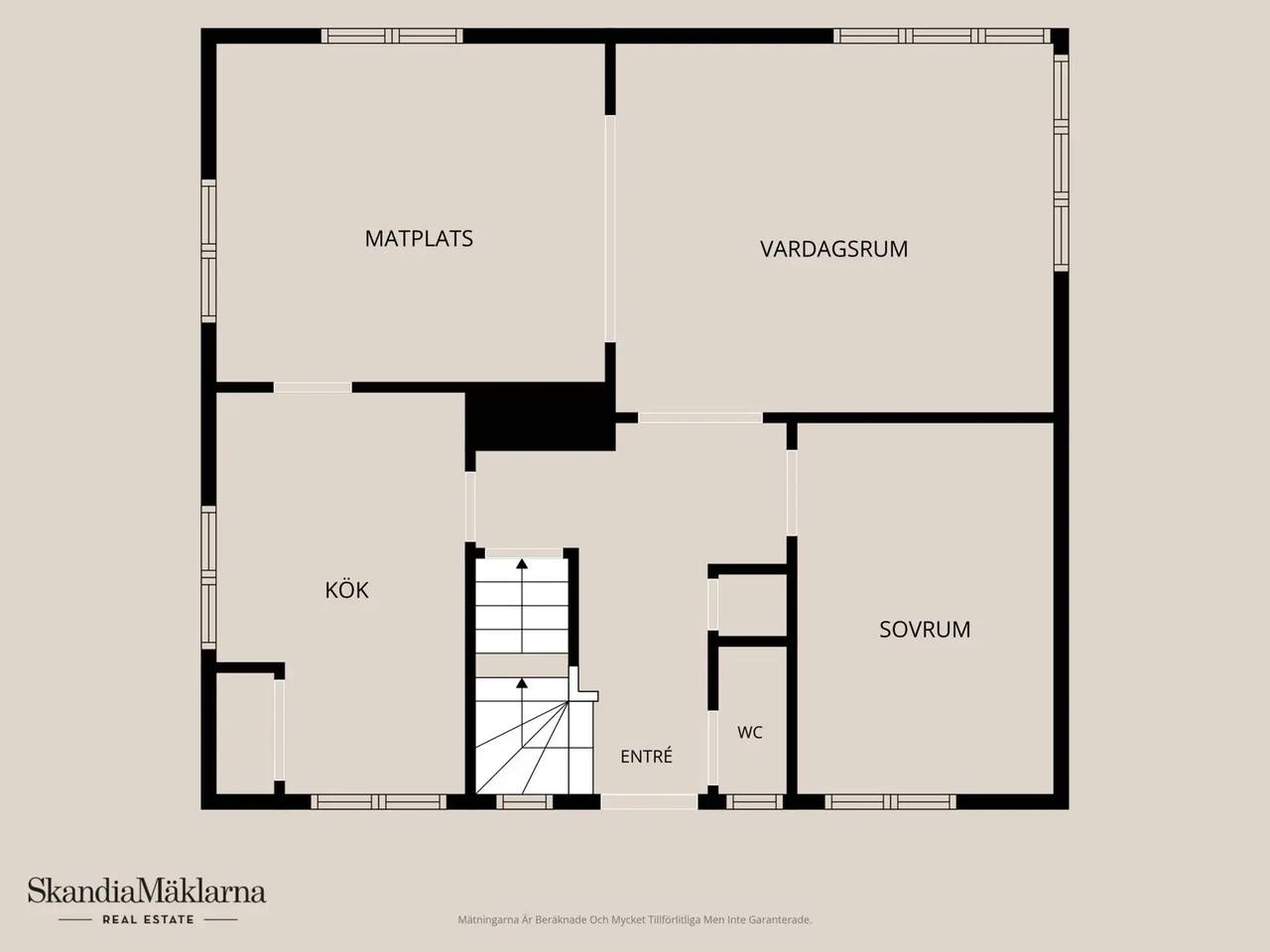 Floor plan for Dalavägen 5
