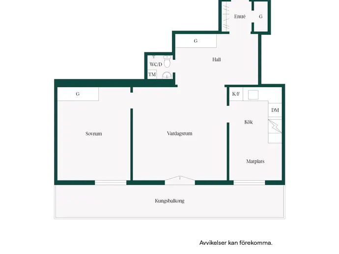 Floor plan for Folkskolegatan 4, 5/5 tr