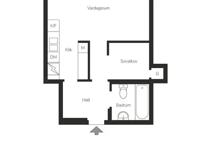 Floor plan for Drejargatan 2