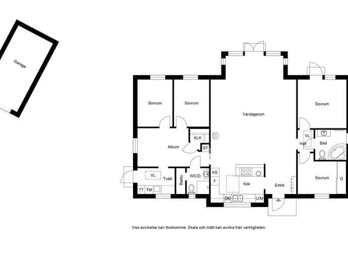 Floor plan for Västra Strandvägen 22B